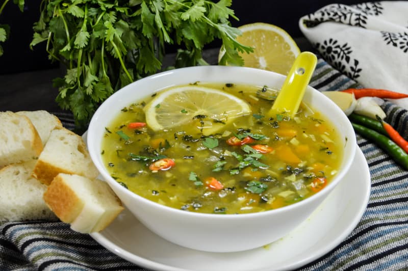 Lemon Coriander Soup (V)